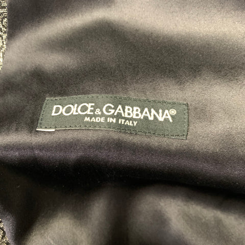 DOLCE & GABBANA Size 38 Silver Black Jacquard Acetate Blend Buttoned Vest