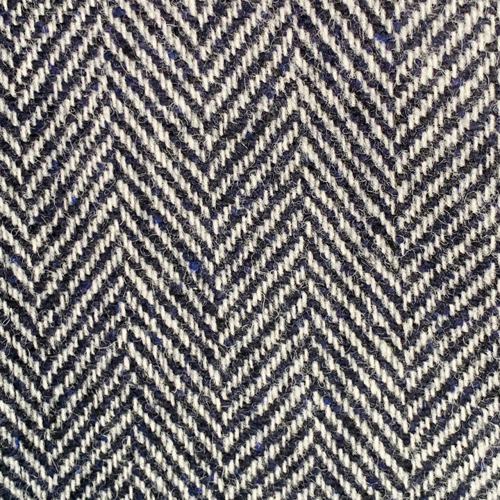 ALEX MILL Size M Grey Navy Herringbone Wool Blend Hidden Buttons Coat