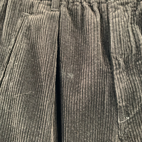 POST O'ALLS Size M Black Corduroy Cotton Elastic Waistband Casual Pants