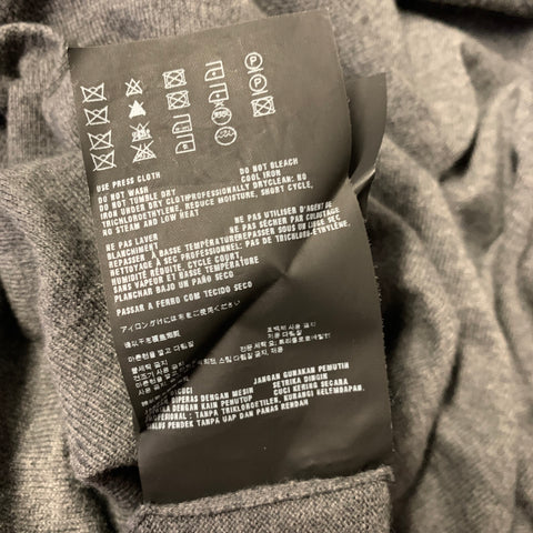 PRADA Size 44 Grey Cotton Cashmere V Neck Sweater