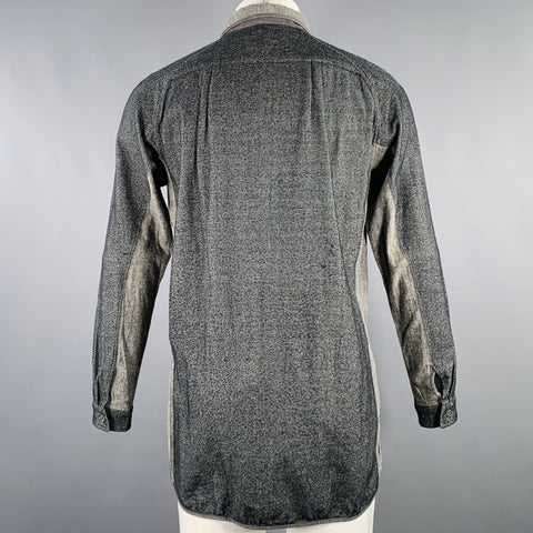 WHITE MOUNTAINEERING AW11 Size S Grey Charcoal Twill Cotton Half Placket Polo