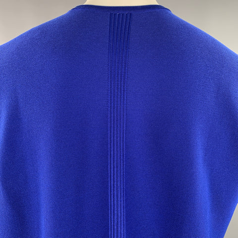 CFCL Size XL Blue Knit Polyester Blend Short Sleeve T-shirt