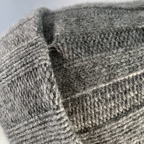PERMANENT STYLE One Size Grey Heather Ribbed Cashmere Beanie