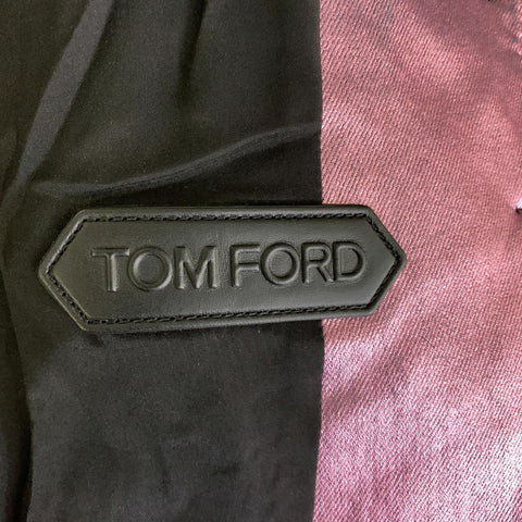 TOM FORD Size XS Pink Denim Metallic Peak Lapel Jacket Indoor Blazer