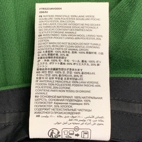 Pantalon habillé droit en sergé de laine vert, taille 28, à braguette zippée, AMI par ALEXANDRE MATTIUSSI