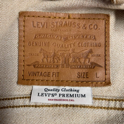 LEVI STRAUSS Size L Tan Cotton Blend Vintage Fit Trucker Jacket