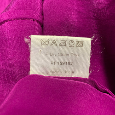 MATTHEW WILLIAMSON Size M Red Fuchsia Nylon Embroidered 3/4 Sleeves Dress