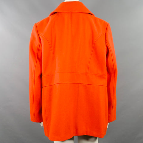MICHAEL by MICHAEL KORS Size 2X Orange Wool Blend Double Breasted Coat