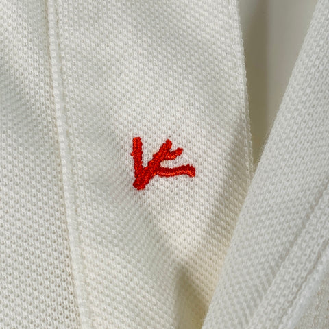 ISAIA Size M Off White Cotton Short Sleeve Polo