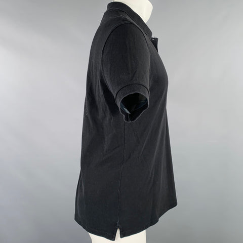 PS by PAUL SMITH Size M Black Patch Organic Cotton Half Placket Polo