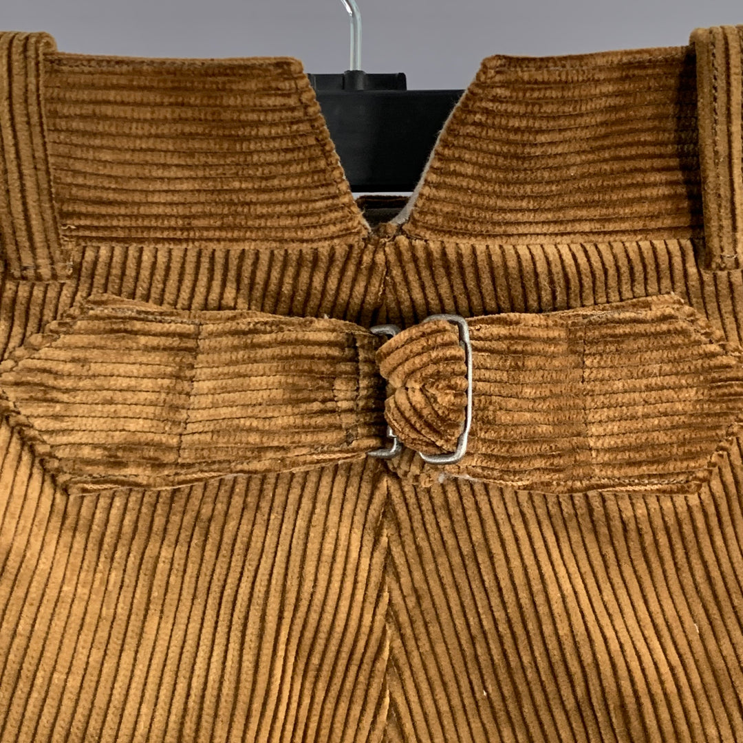 BELAFONTE Size XL Brown Corduroy Cotton Tapered Casual Pants