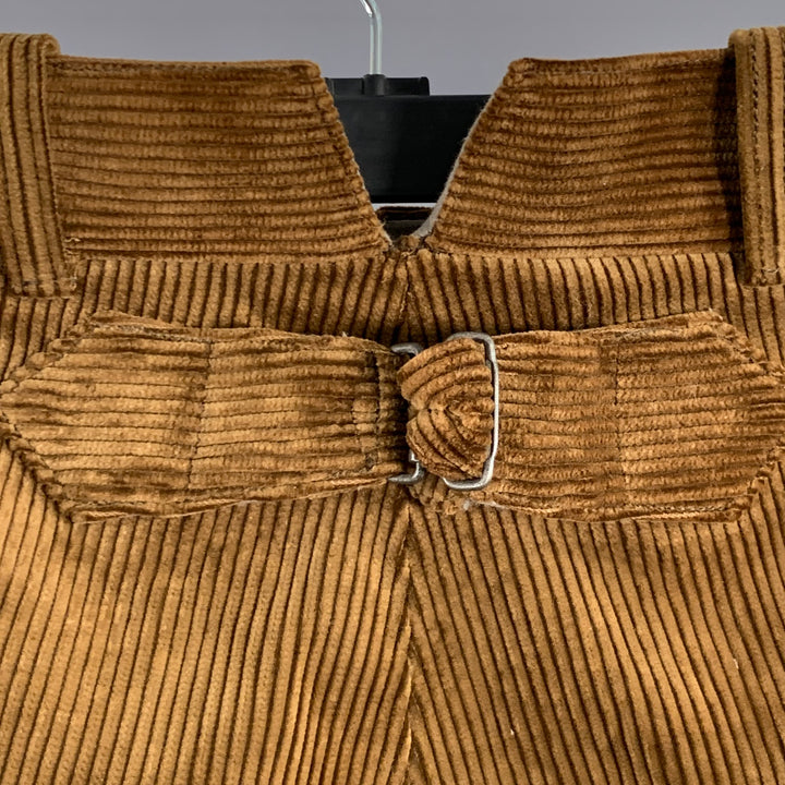 BELAFONTE Size XL Brown Corduroy Cotton Tapered Casual Pants