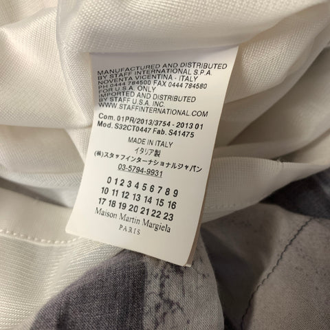 MM6 MAISON MARGIELA SS2013 Size 8 White Dark Grey Viscose Mixed Patterns Dress