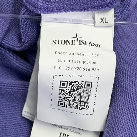 STONE ISLAND Taille XL Pull col rond en coton violet