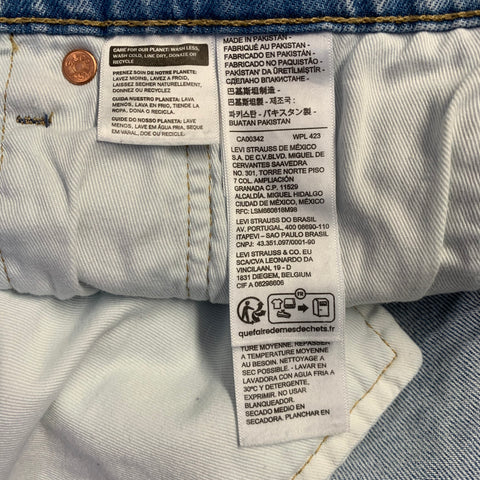 LEVI STRAUSS Size 32 Blue Cotton Five Pockets Straight Jeans
