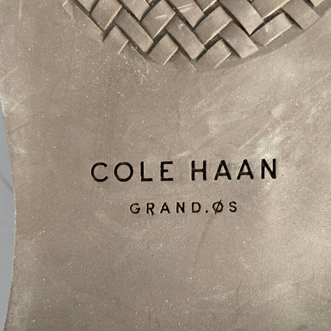 COLE HAAN Size 9 Brown Cognac Calf Leather Criss Cross Slip On Sandals