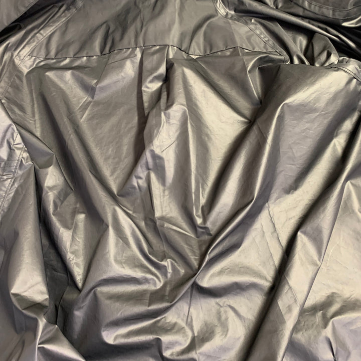 GOROUTA Size L Black Polyester Windbreaker Zip Up Jacket