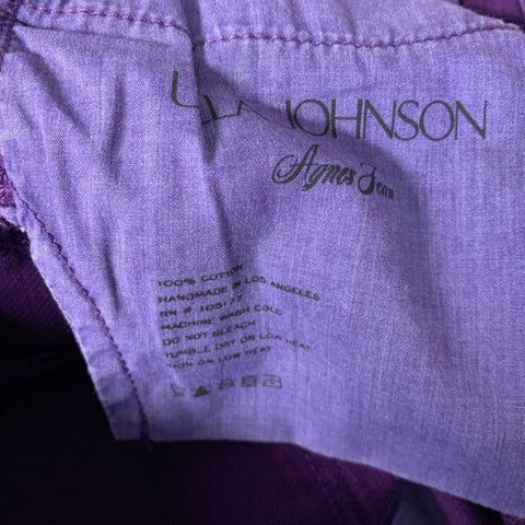 ULLA JOHNSON Size 25 Purple Cotton Straight Jeans
