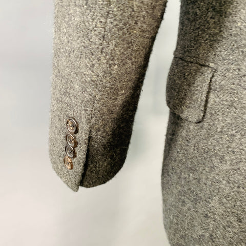 RALPH LAUREN Size 38 Regular Grey Black Heather Notch Lapel Sport Coat