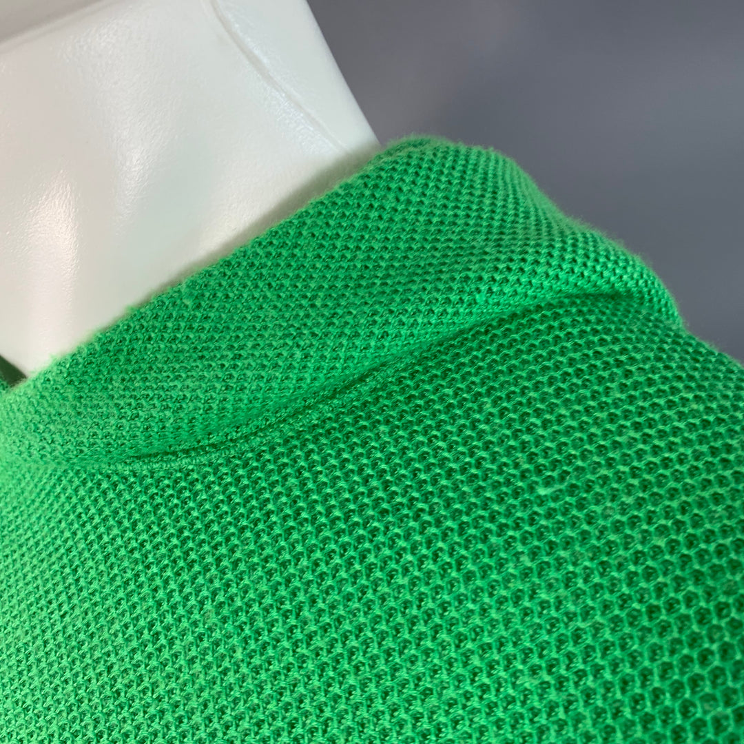 RALPH LAUREN Size M Green Waffle Knit Cashmere Silk Hoodie Sweater