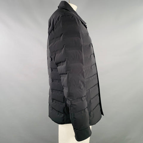 AZTECH Size XXL Black Quilted Polyamide Blend Snaps Coat