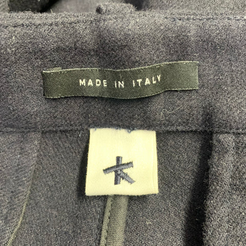 ADAM KIMMEL Size XL Navy Twill Wool Notch Lapel Suit