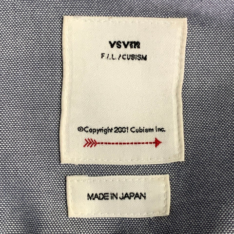 VISVIM Size XXL Blue Cotton Button Down Collar One Pocket Long Sleeve Shirt