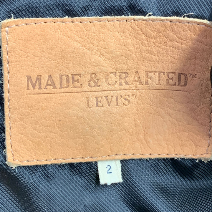LEVI'S MADE & CRAFTED Size M Black Grey Suede Trucker Jacket