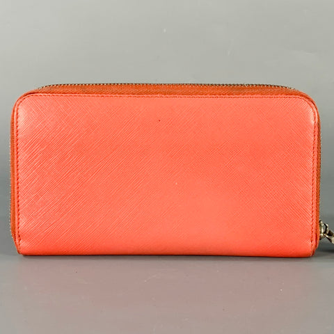 SALVATORE FERRAGAMO Gancini Pink Silver Saffiano Leather Checkbook Wallet