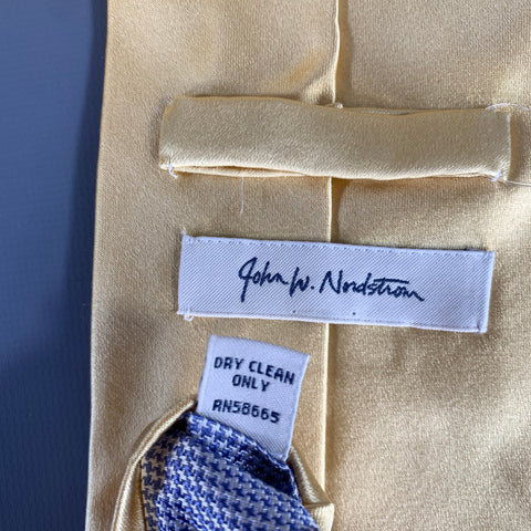 JOHN W NORDSTROM Yellow Gold Solid Silk Tie
