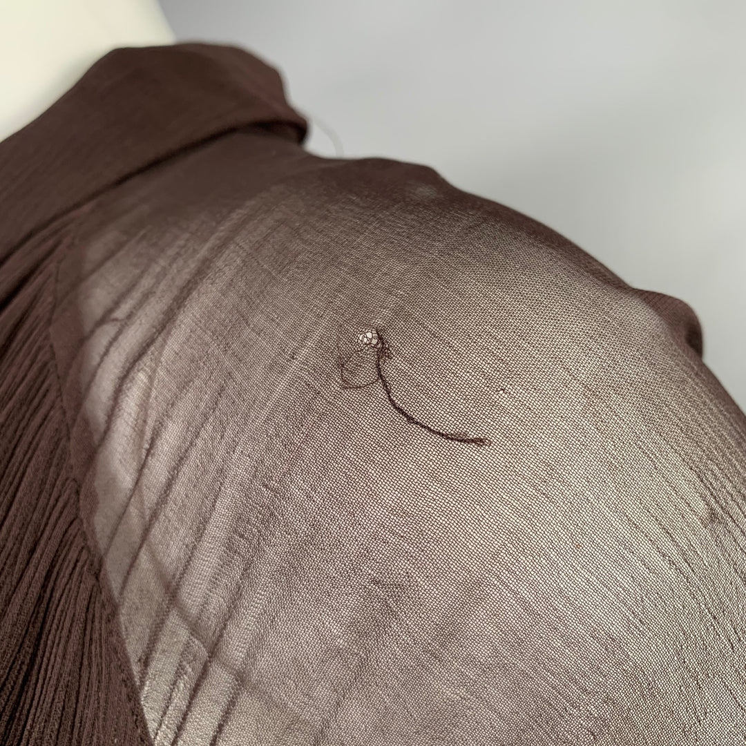 MASSIMO DUTTI Size S Brown Viscose See Through Long Sleeve Dress – Sui  Generis Designer Consignment