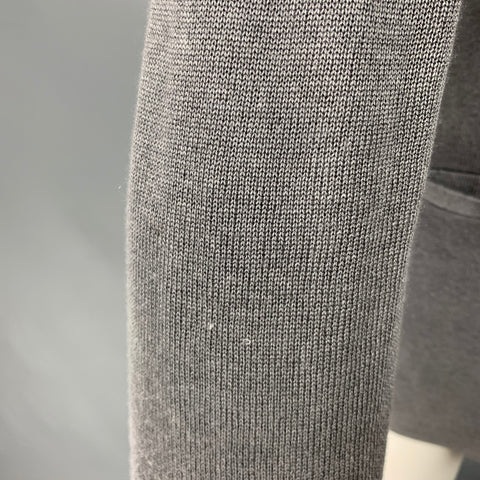 JOHN VARVATOS Size M Grey Silk Cashmere 2 Pockets Cardigan