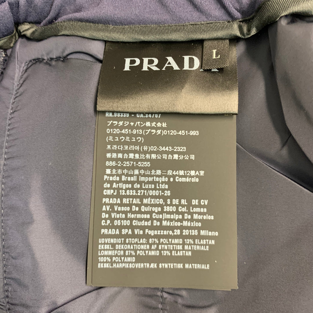 PRADA Size L Navy Polyamide Blend Sweatpants Casual Pants
