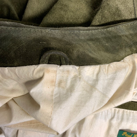PAUL HARNDEN SHOEMAKERS Green Leather Button Up Coat