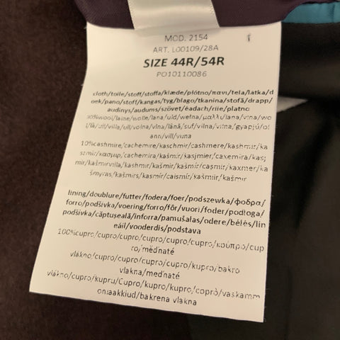 PAUL SMITH Chest Size 44 Burgundy Heather Wool Cashmere Notch Lapel 38 29 Suit