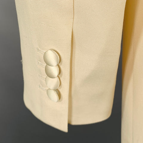 GIORGIO ARMANI Size 42 White Silk Peak Lapel Sport Coat