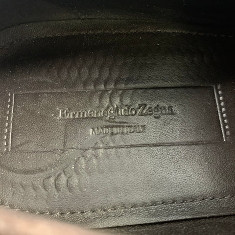 ERMENEGILDO ZEGNA Size 9.5 Brown Solid Suede Derby Lace Up Shoes