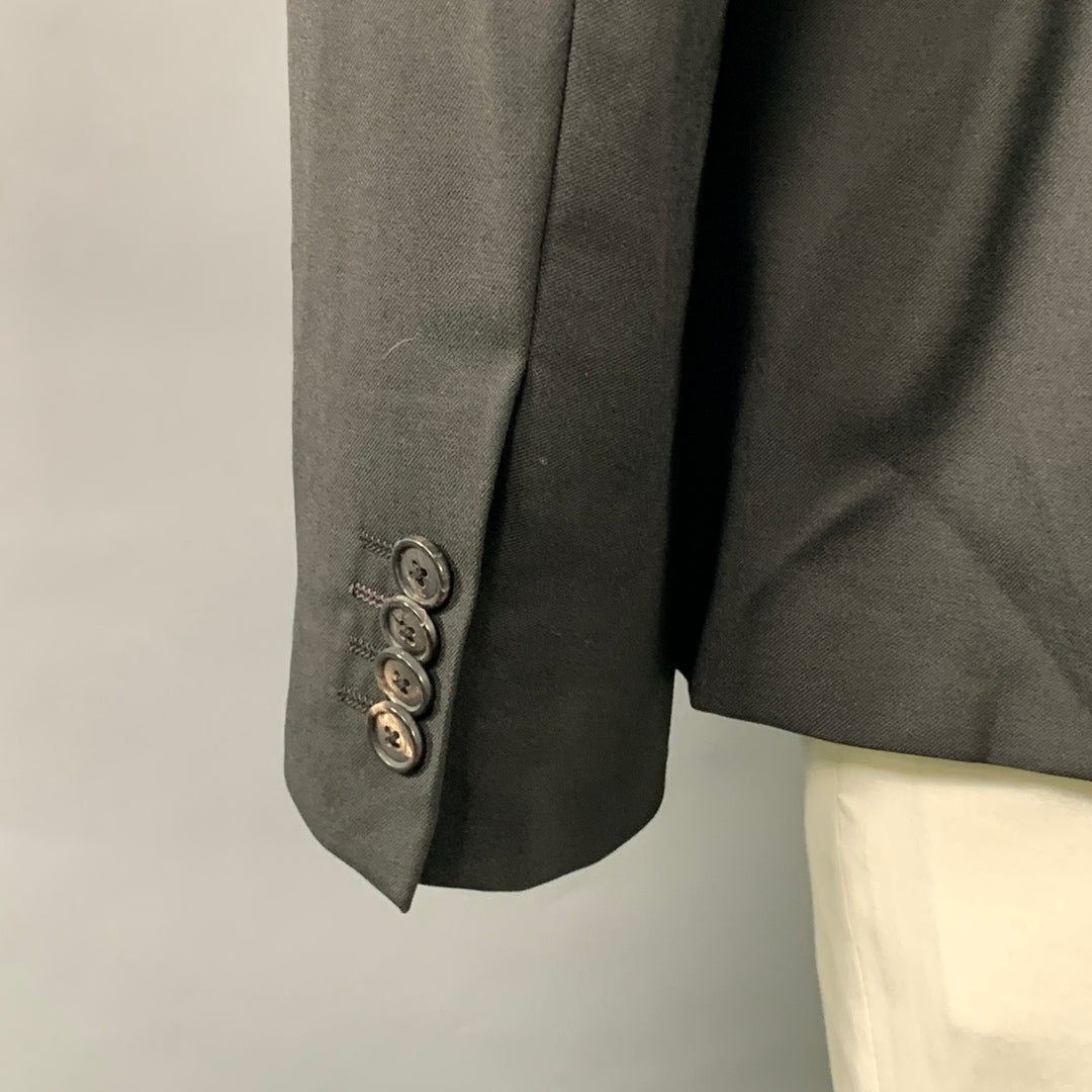PAUL SMITH Size 46 Kensington Regular Black Wool Twill Notch Lapel Sport Coat