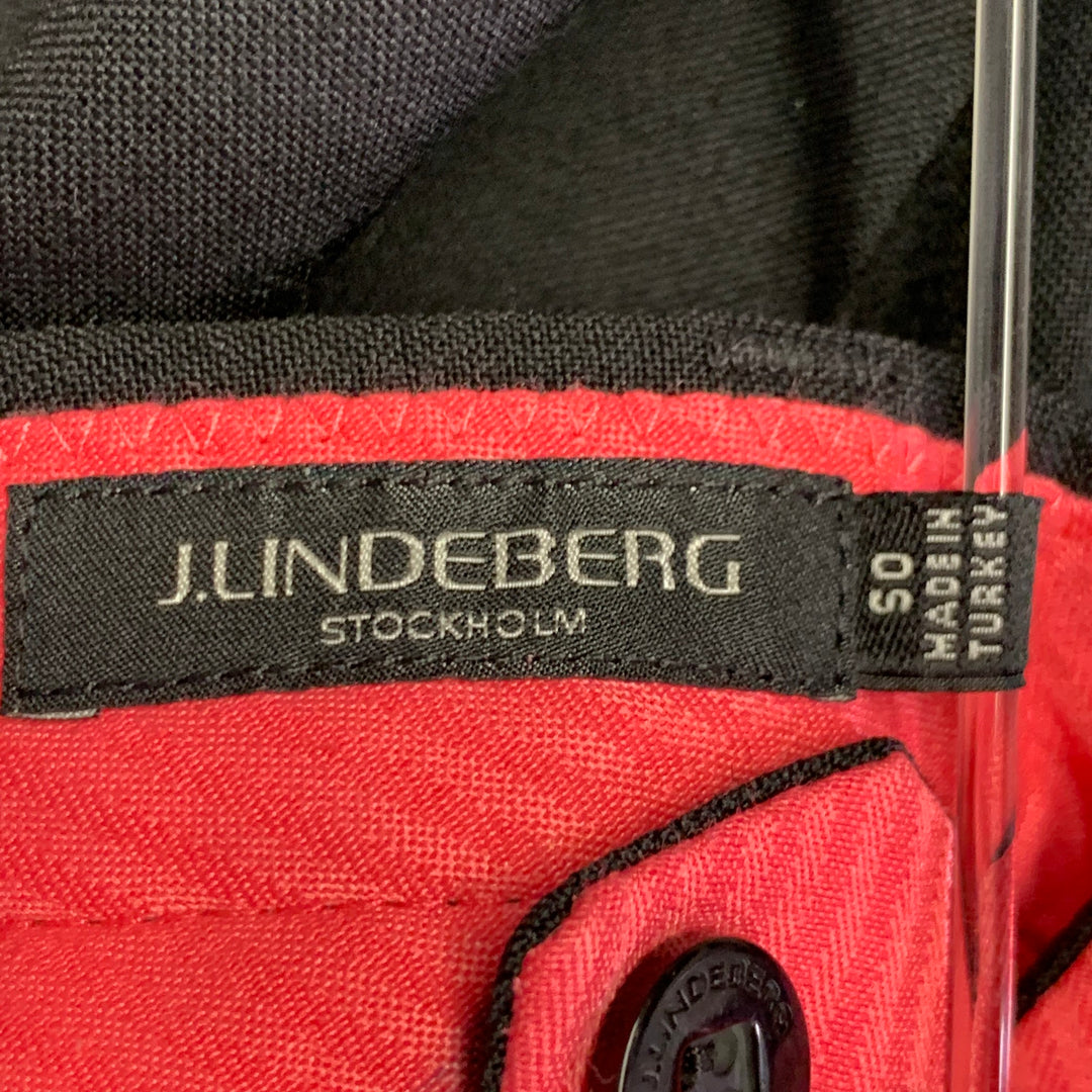 J. LINDEBERG Size 32 Black Wool Flat Front Dress Pants