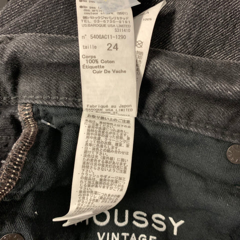MOUSSY VINTAGE Size 24 Black Cotton Straight leg Jeans