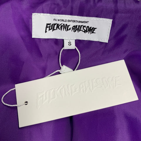 FUCKING AWESOME Size S White Black Abstract Cotton Shirt Jacket