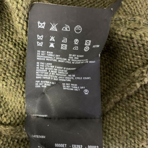 PRADA Pull léger en cachemire tricoté vert olive Taille S