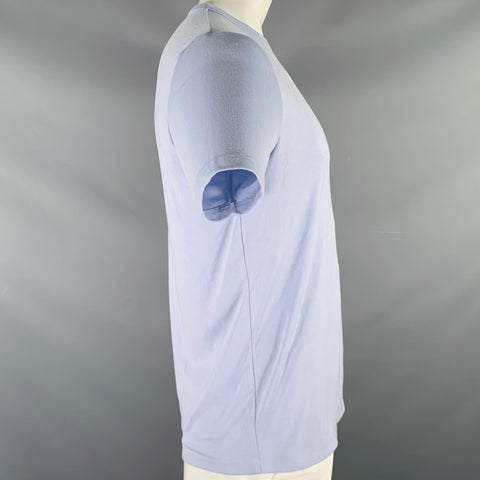 THEORY Size L Light Blue Knit Modal Blend Crew Neck T-shirt