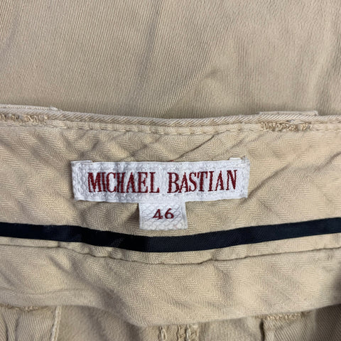 MICHAEL BASTIAN Size 31 Khaki Solid Cotton Riding Casual Pants