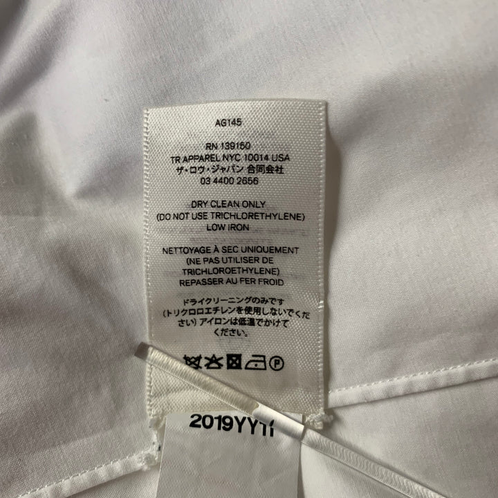 THE ROW Size S White Cotton Blend Shirt