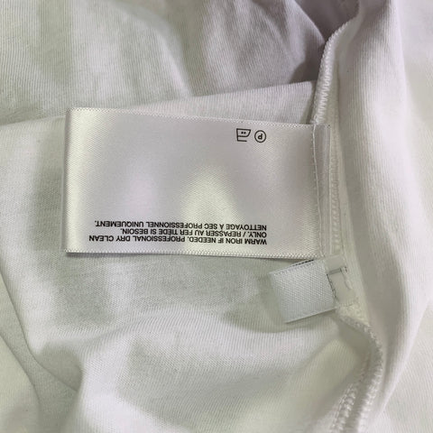 HELMUT LANG Robe à Ourlet Bouffant Superposé Coton Noir Blanc Taille M