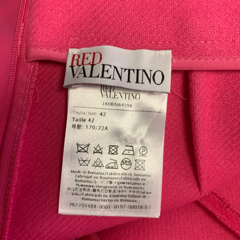 RED VALENTINO Size 6 Pink Wool Polyamide Mini Skirt