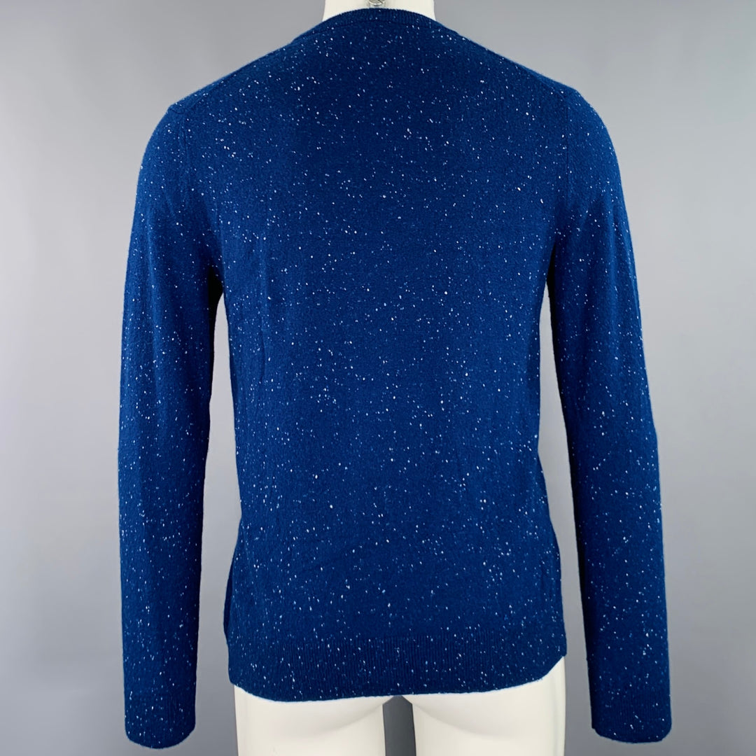 THEORY Size M -Valles- Navy White Cashmere Crew Neck Pullover