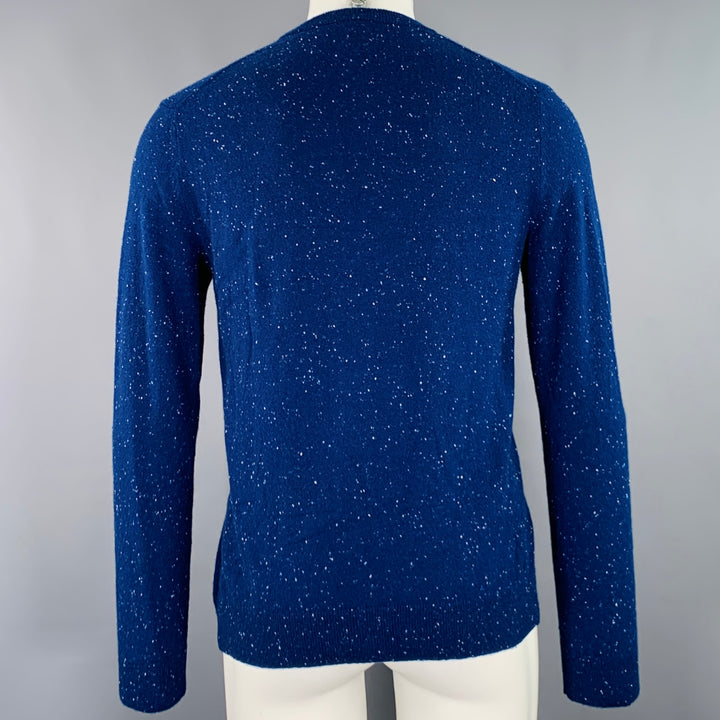 THEORY Size M -Valles- Navy White Cashmere Crew Neck Pullover