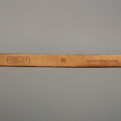 WCM NEW YORK Size L Black Solid Calfskin Belt